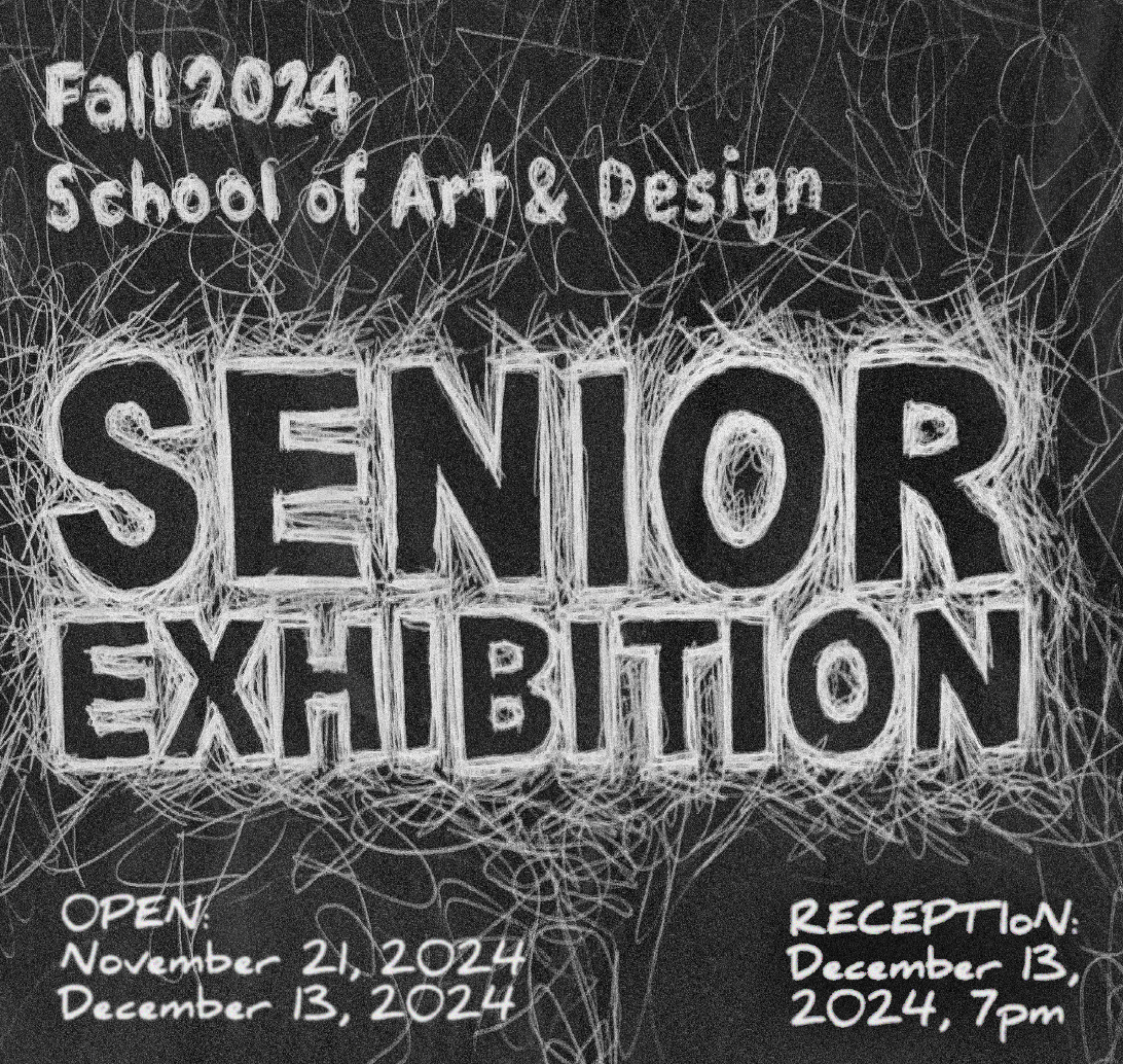 2024 School of Art and Design Poster featuring sketches created by each student.